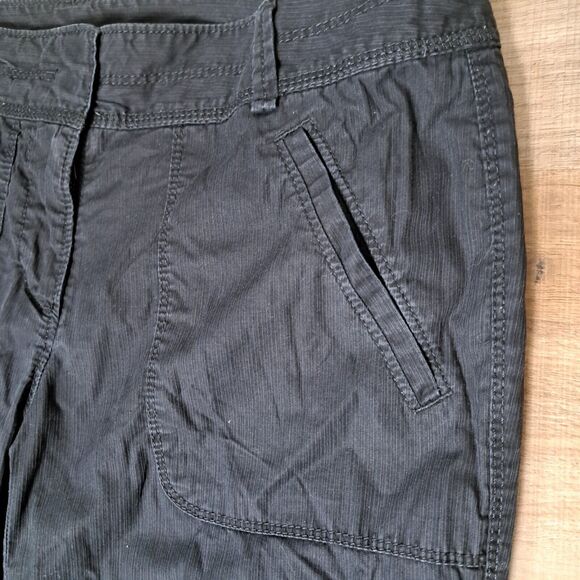 Ann Taylor Loft Women's Capri Cropped Pants Black 100% Cotton Size 2 - Picture 4 of 12